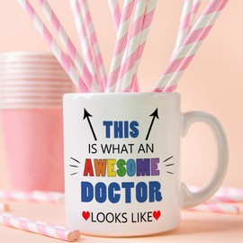 Yanprint Awesome Doctor Mug, Doctor Gift, Thank You Gift for Doctor, Doctor Christmas Gift, Appreciation Gift, Dr. Mug Gifts 11OZ