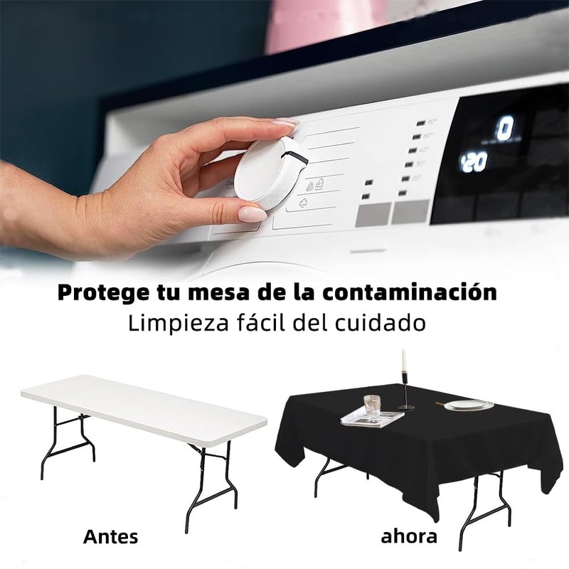 PUBAMALL Mantel Rectangular de Poliéster, 300cm x 150cm, para Mesa