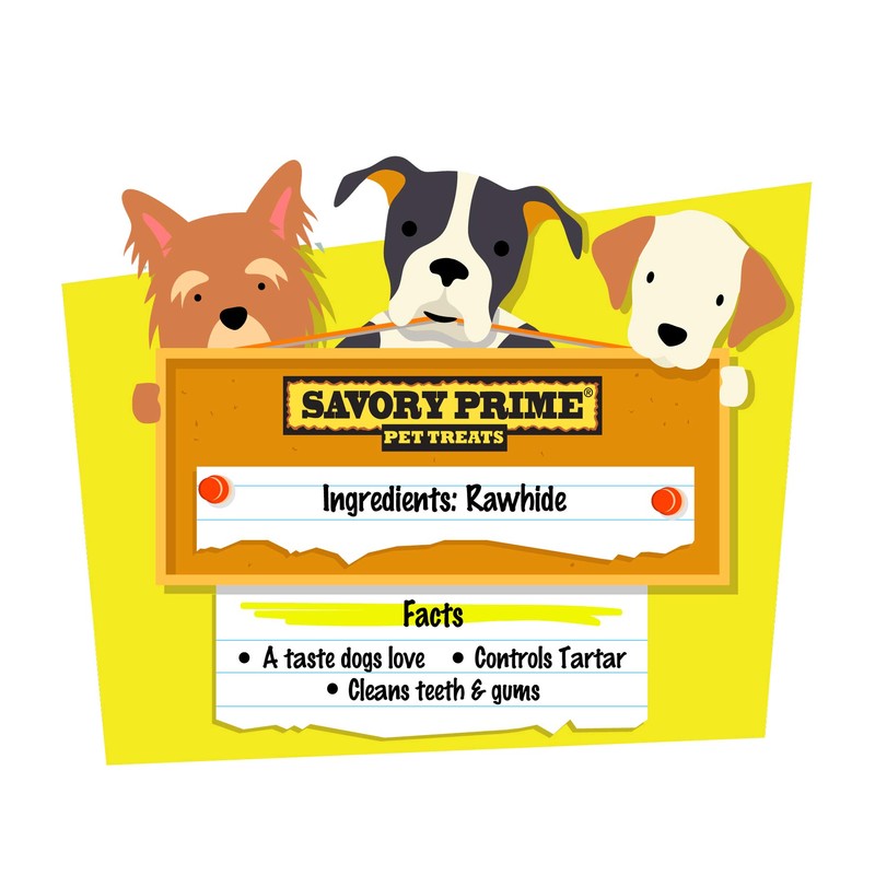Savory Prime 12-Pack Munchie Strips, 5-Inch, Chicken