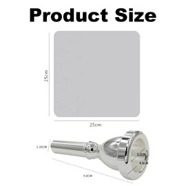 Silver Plated Tuba Mouthpiece, Professional Grade, Musical Instrument Accessory