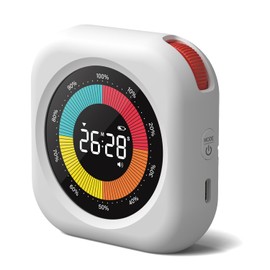 XREXS Visueller Timer mit farbigem Fortschrittsbalken, für Kinder und Erwachsene, Countdown-Funktion, einstellbare Lautstärke und Helligkeit, Kurzzeitmesser für Küche, Schule und Büro