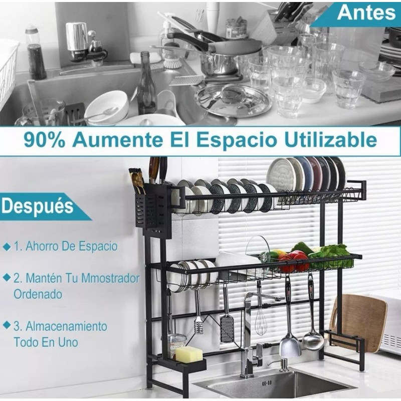 Best i Escurridores De Platos Fregadero 2niveles Ajustable 62-103cm