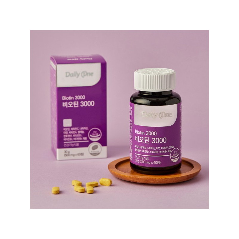 Daily One Biotin 3000 Multi-Nutrition 500mg / 데일리원 비오틴 3000