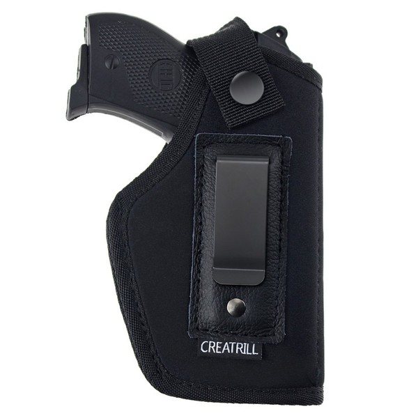 CREATRILL Inside The Waistband Holster | Fits M&P Shield 9mm.40.45 Auto/Glock 26 27 29 30 33 42 43/Ruger LC9, LC380/Springfield XD & Similar Pistols | Gun Concealed Carry IWB Holster