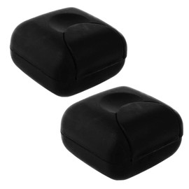 Inovat 2 Pcs Small Size Plastic Soap Case Holder Container Box Home Outdoor Hiking Camping Travel,2.75 2.75 1.65 inch Black