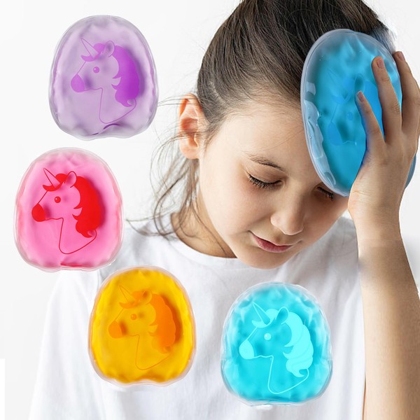 Unicorn Ice Pack for Kids - Reusable Gel Cold/Hot Compress,