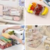 Refrigerator Organizer Bins 6 Pack Fridge Organizers with Handles Clear