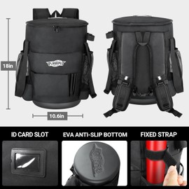 PLAYAPUT Baseball Bucket Bag,Large Capacity Holds Up To 72 Baseballs and 30Softballs,Baseball Coach Bag with Anti-Slip EVA Bottom, Multiple Pockets Softball Ball Bucket Bag For Bat,Glove,Scoreboards