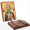 NKlaus Saint Nicholas Wonderworker, Christian Solid Wooden Icon 16 x