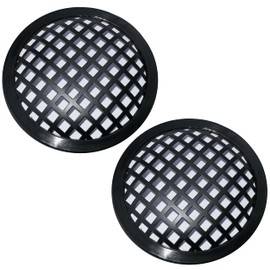 AERZETIX - C53391 - Set of 2 Mesh Grille Protective Nets Loudspeaker Grille for Speaker Box Housing Subwoofer - Diameter 130 mm 5 Inch - Colour Black - for Car
