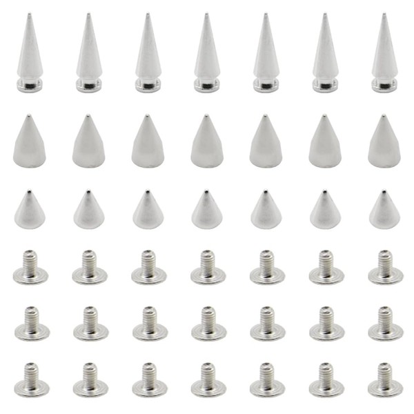 CEEYSEE 120 Pieces Cone Rivets Punk Rivets in 3 Sizes