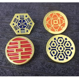 Super6props Alien USCSS Nostromo Weyland Yutani Crew Uniform Pins Collection, Zinc