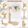 Embroidery Stand, Size Adjustable Embroidery Frame Hoop Stand, Natural Beech