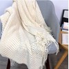 Hayisugal Bedspread Blanket Boho Blanket Soft Knitted Blanket Reversible Blanket