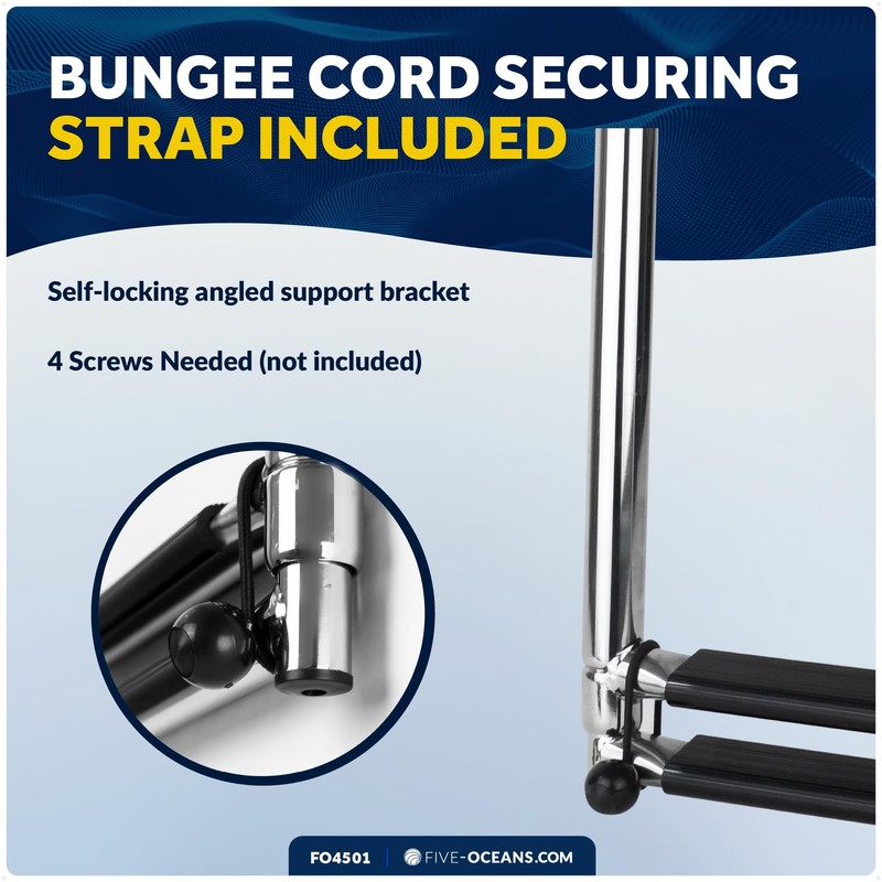 Five Oceans 2 Step Telescoping Swim Ladder, Over Platform -