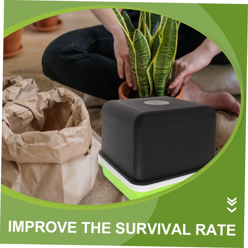 Kisangel Hydroponic Propagation Tray with Cover Convenient Germination Trays for
