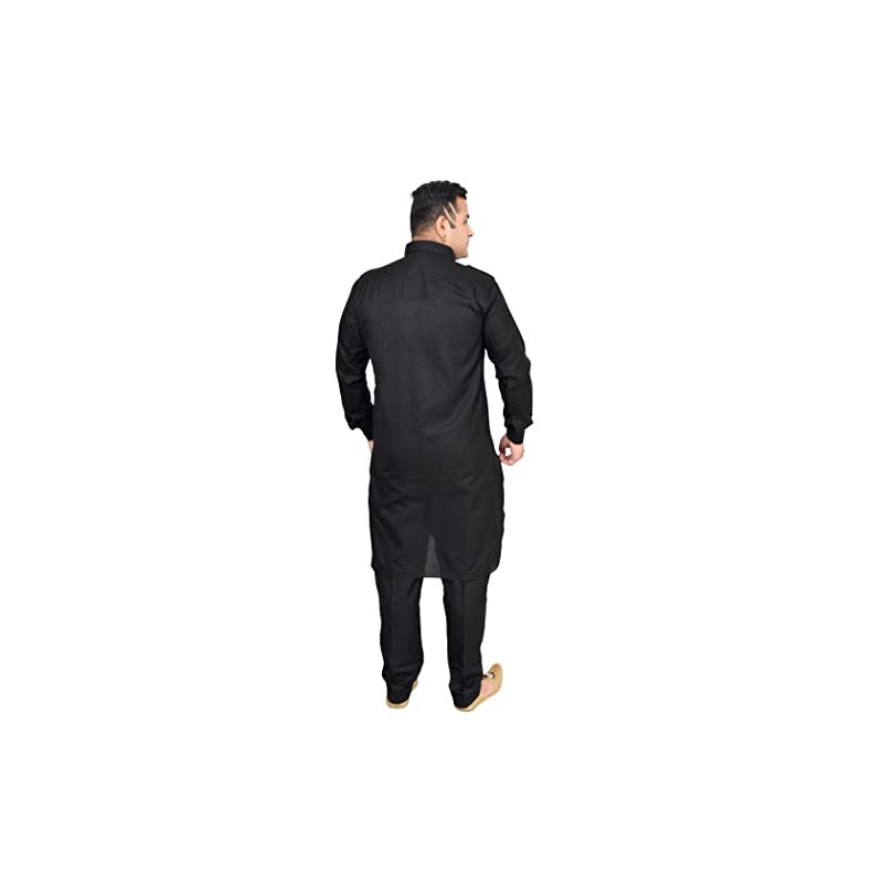 Desi Sarees Men's Punjabi Cotton Matching Kurta Pajama Costume 2
