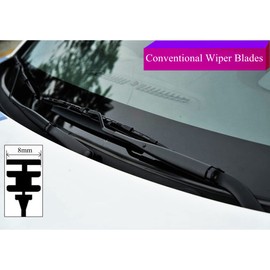 Tuokay, 24 inch car windscreen wiper, special rubber strips for ironing wipers, 2 pieces x 600 mm x 8 mm wiper blade