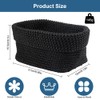 21 x 13 x 15.5 cm Wicker Basket, Black, Storage
