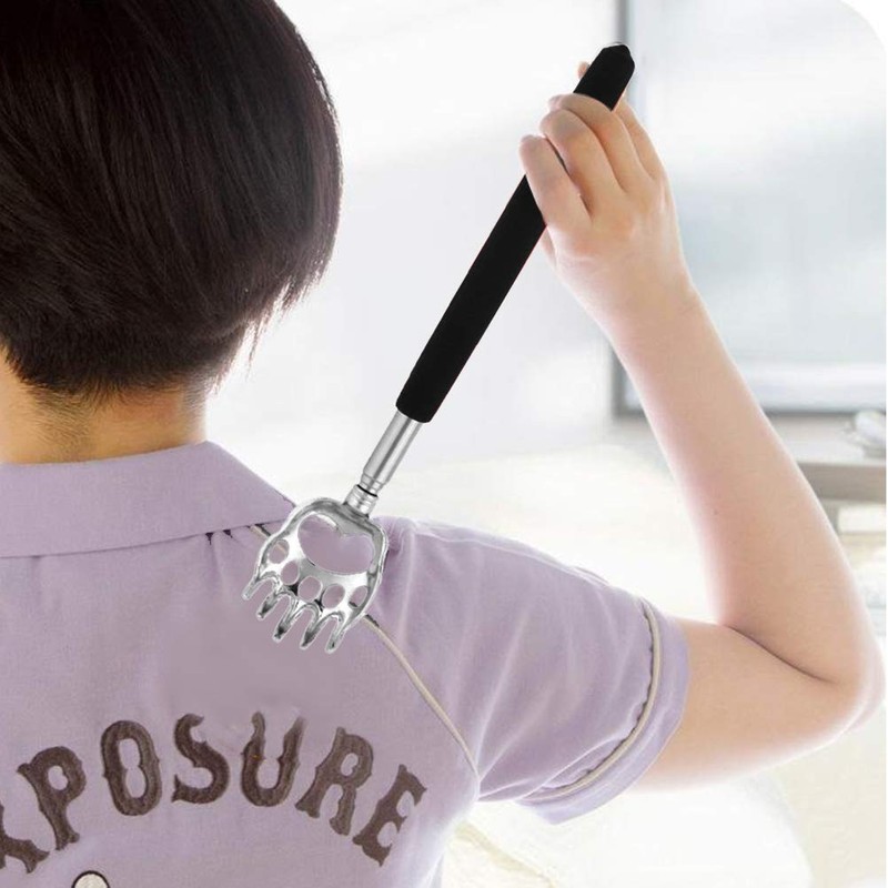 Vankcp 6Pack Telescopic Back Scratcher Set, Manual Extendable Black Bear