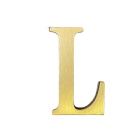 1.77 Inch Height Self Adhesive Solid Brass English Letters 4.5CM Wall sticker Gold Mail Box Numbers House Address Numbers Shop Studio Name DIY Combination For Wall Home Decor Hardware (Letter L)