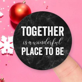 Together is A Wonderful Place to Be Round Label Stickers 100pcs Bible Verse Quotes Saying Circle Decals for Water Bottle Luggages Laptop Computer Envelopes Seals Card Boxes 3in