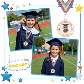 Preschool Kindergarten Graduation Medal, Preschool Kindergarten Congrats Graduation Medal for Kids, Metal Medals Awards Medallion with Neck Ribbon for Kids Students Graduate Gift Party Decoration 2025