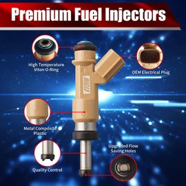 MACAX Set of 6 Fuel Injectors 23209-39215 FJ1087 Replacement Compatible with Toyota 4Runner 2010-2020 FJ Cruiser 2010-2014 Tundra 2012-2014 4.0L V6 - Replaces 23209-39445 800-2123N