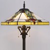 AVIVADIRECT Tiffany Floor Lamp Mission Style Stained Glass Standing Reading