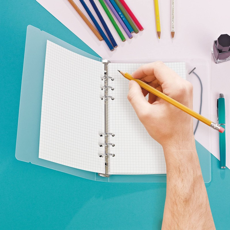 A5 6 Ring Binder Cover with Snap Button Closure Loose