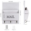 DLQuarts Mail Organizer with Key Holder for Wall Decorative Mail