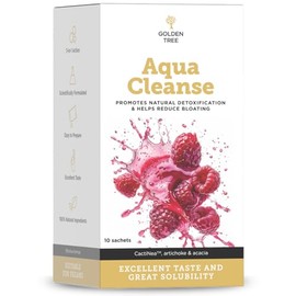 Golden Tree Aqua Cleanse – Detox-Drink mit Artischockenblattextrakt mit 2,5% Cynarin, Schachtelhalm und Löwenzahnwurzelextrakt mit 11% Inulin – Himbeergeschmack – 10 Beutel