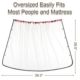 Large Cotton Wearable Incontinence Bed Pads Washable - Adult Diaper Skirt for Highly Absorbency - Washable Bed Mats for Bedwetting - Reusable Incontinence Bed Mattress Mats for Adults, Kids (Flower)