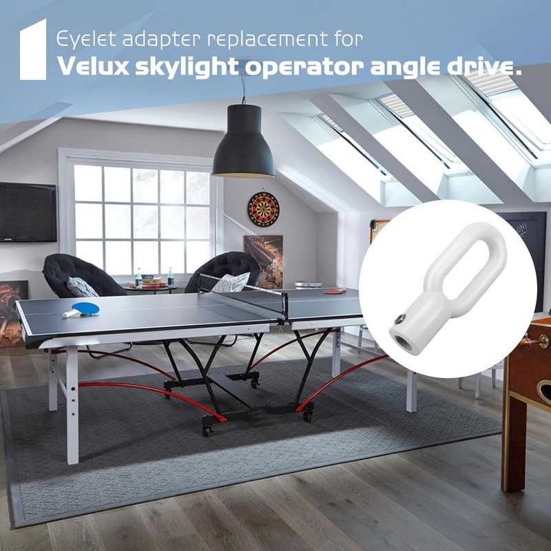 Opener Adapter for Skylight, Eyelet Adapter with Set Screw Replacement