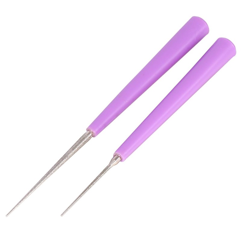 TEHAUX 6pcs Bead Hole Reamer Violet Bead Expander Tools for