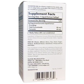Solgar Full Spectrum Curcumin Liquid Extract (60 Softgels) - 2 Bottles Pack