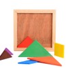 Wooden Tangrams Puzzles, 28 Pieces Tangram Puzzle Book Set Toy