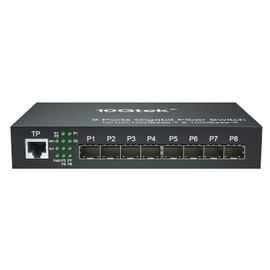 9-Port Gigabit Ethernet Switch, with 8 SFP Slots (1000M), Unmanaged, Without Transceiver