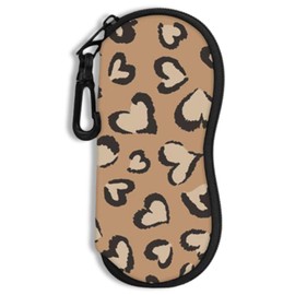 SALGIA Glasses Case, Sunglasses, Glasses Case, Soft Neoprene, Sunglasses Bag with Belt Clip, with Zip, Can Place Glasses, Frames, Keys, Pencils, Cards, Coins, c