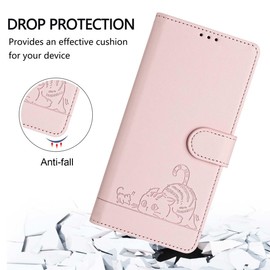 GOKEN Case for Oppo Reno 13F (4G/5G), Wallet Leather Magnetic Flip, Card Holder, Book Style, Foldable Kickstand, Full Protection, Cover -Rose Gold