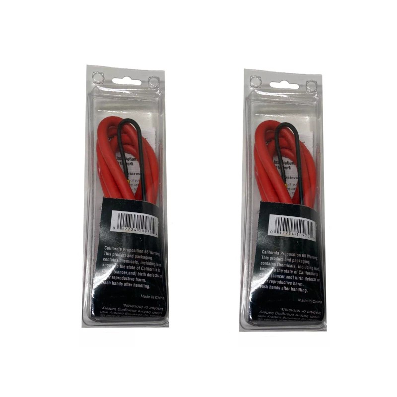 BATTERY CABLE (2 PACK) 6 GA 58" With Aux Lead