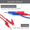 VOSSOT Multimeter Test Leads, 4 mm, 5 Colours, Banana Plug,