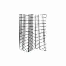 Only Hangers Black Finished Grid Z Unit with Three 2' X 6' Panels