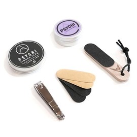 Psychi Climbing Finger Care and Rehab Kit – Injury Prevention & Recovery Set for Climbers & Boulderers – Finger Strengtheners, Balm, Tape, Coil, Skin File, Nail Clippers (Original, Small)