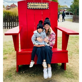 Funky Junque Adult Sequin Pom Beanie - Chunky Sequin - Black