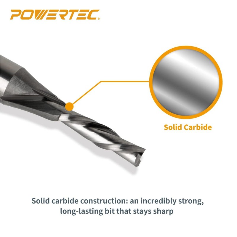 POWERTEC 72028 Router Bits Solid Brass Inlay Kit | for