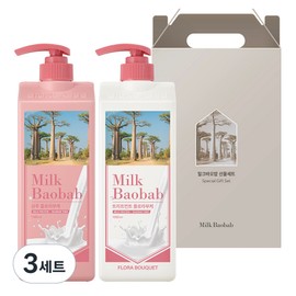 Milk Baobab Flora Bouquet Hair 2-piece gift set, 3 sets / 밀크바오밥 플로라부케 헤어 2종 선물세트, 3세트