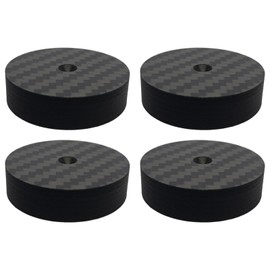 nanomaru 40x10mm Spike Holder 4K Carbon Fiber Audio Speaker Spike Base Anti-Vibration Shock Absorption Black Set of 4