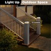 Solar Post Cap Lights Outdoor 6pack, White Waterproof Solar Powered