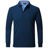 ZITY Long Sleeve Polo Shirts for Men 3 Pack Collared